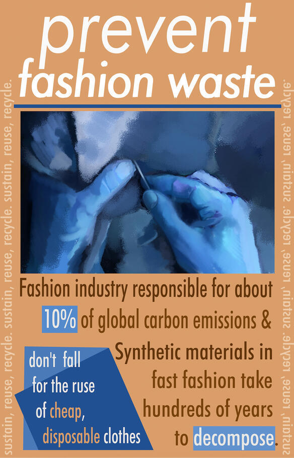 International typographic-inspired, created to raise fast fashion awareness.